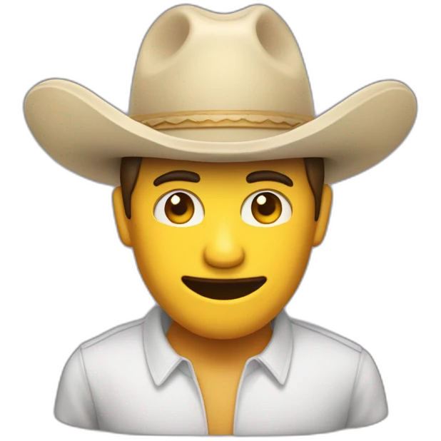 hombre con sombrero agradecido levantando el dedo d emoji