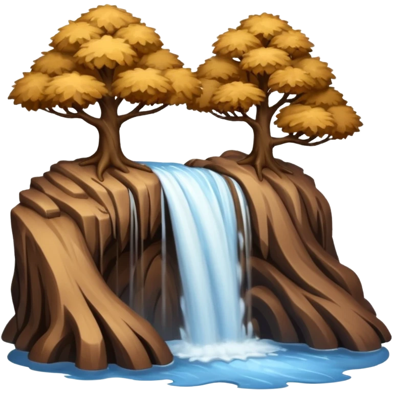 brown trees waterfall emoji