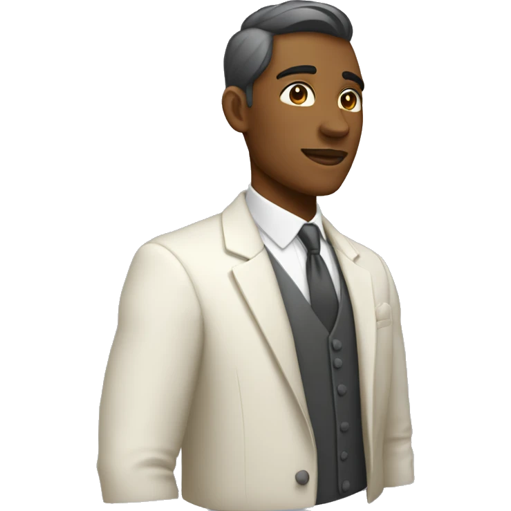 Homme avec une couleur de peau matte et qui a une robe de mariée  emoji