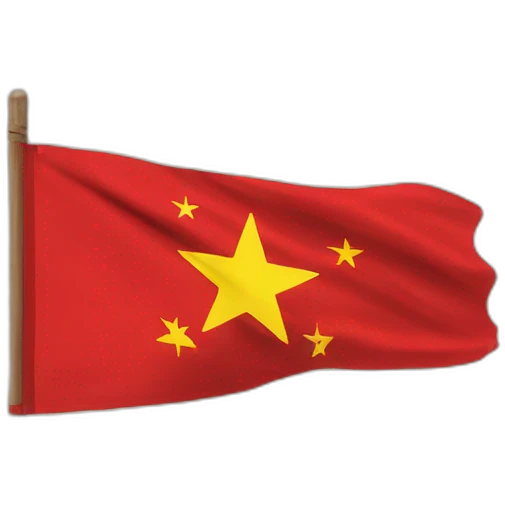 commmunist flag in a beach emoji
