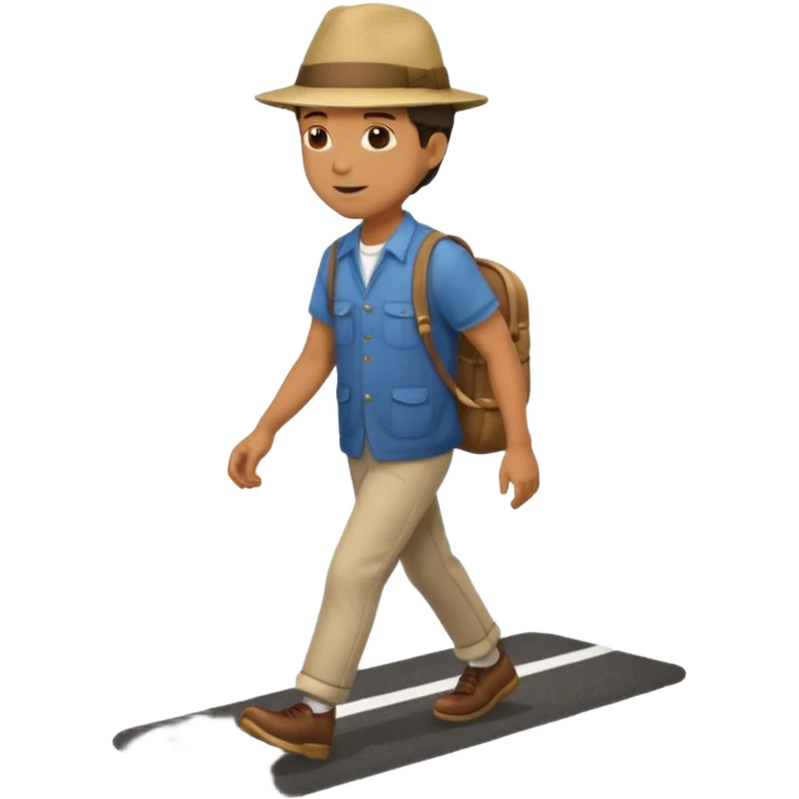 Man on the road  emoji