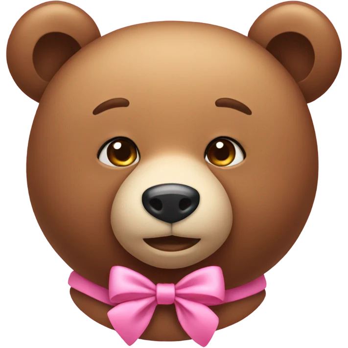 Bear with pink bow emoji