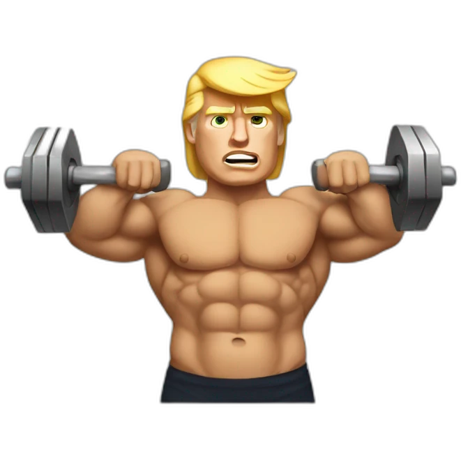 donald trump bodybuilding emoji