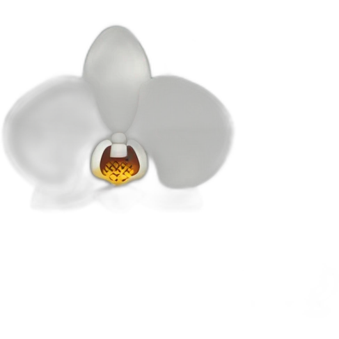 kawaii white orchid emoji