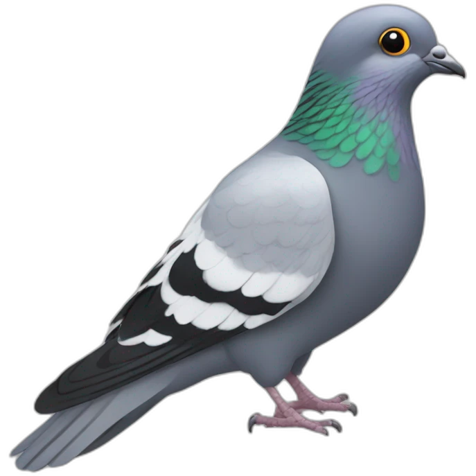 Pigeon fantail chute emoji