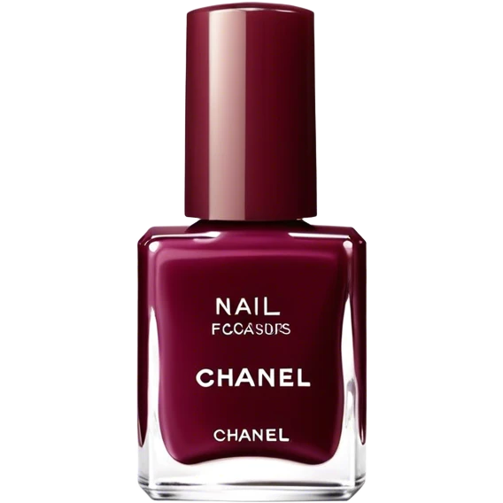 Burgundy nail polish Chanel bottle  emoji