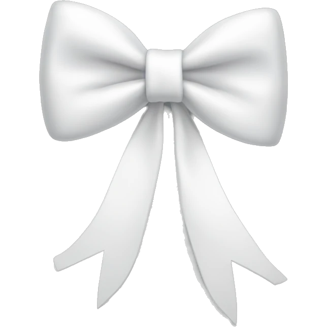 A white bow emoji