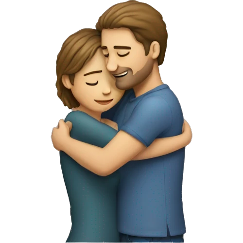 Couple hugging emoji
