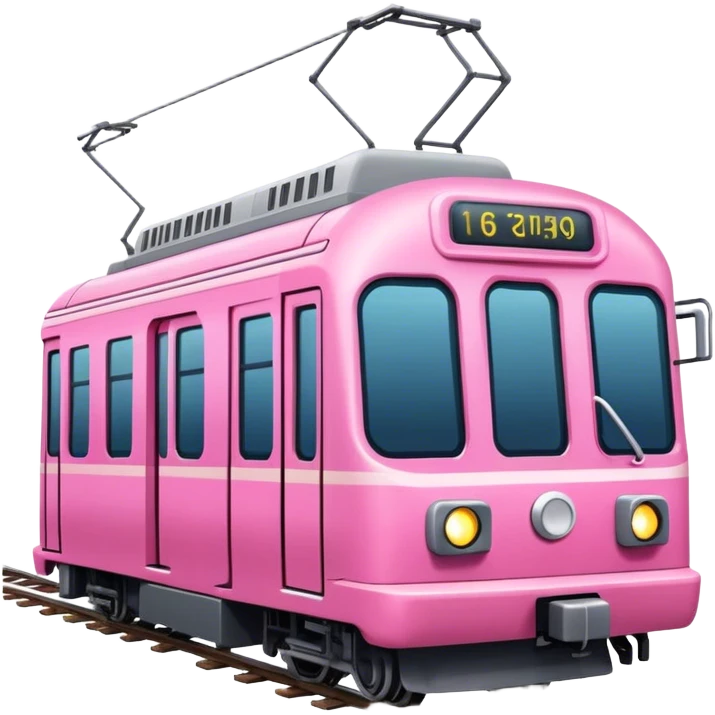 Pink metro emoji