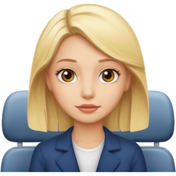 Blonde girl on plane  emoji