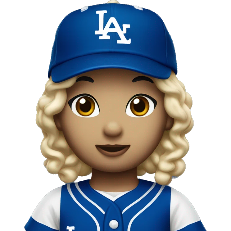 HELLO KITTY IN DODGERS HAT emoji