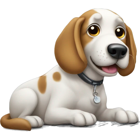 Dog with computer emoji