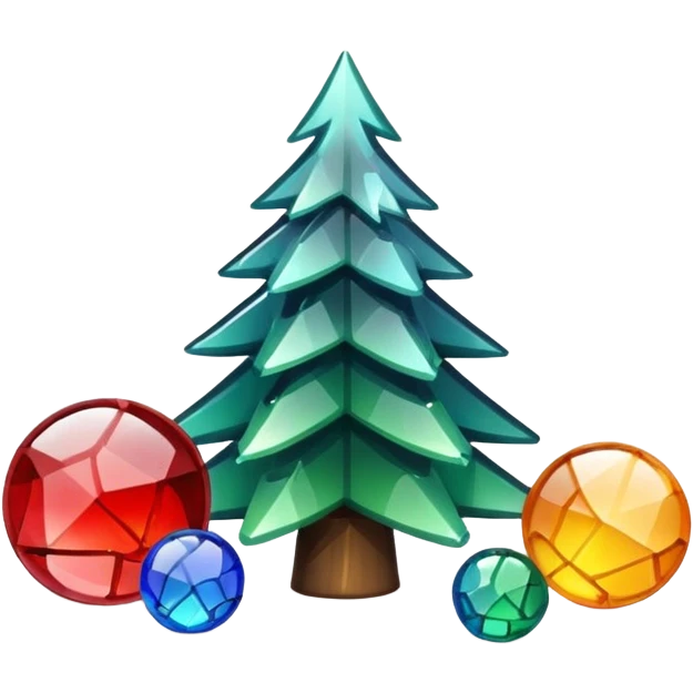 broken pieces of Christmas tree balls emoji