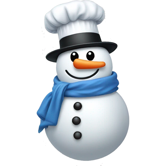 snowman with chef's hat emoji