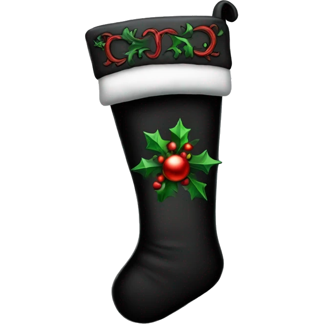 Gothic Christmas stocking emoji