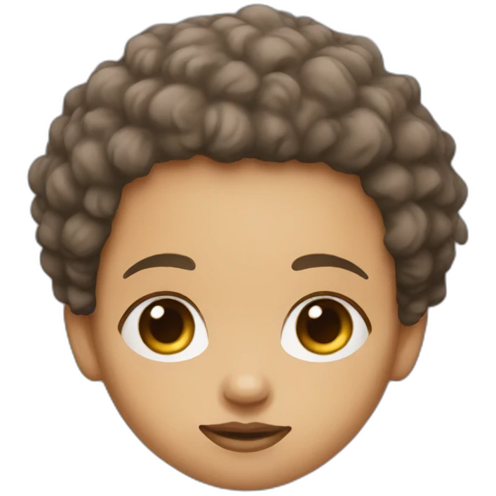 Light skin afro Orangehair squat emoji