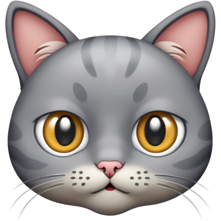 sad face cartoon cat  emoji