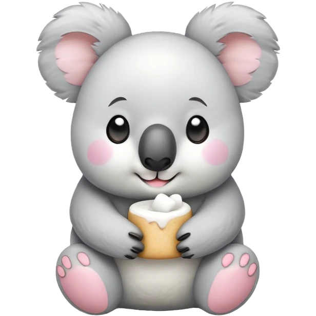 Koala shaped marshmallow  emoji