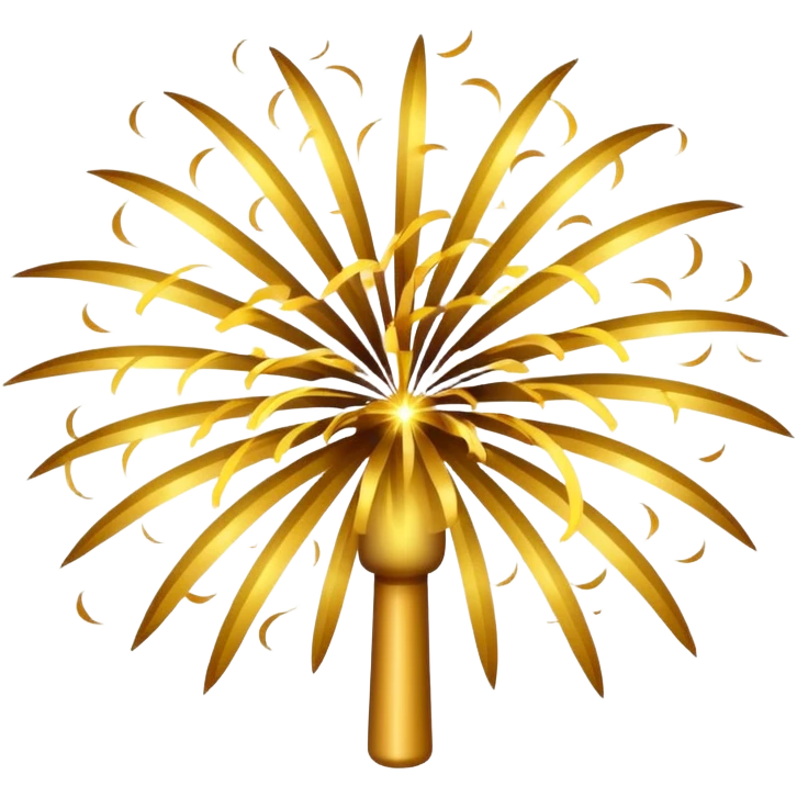 Gold fireworks realistic  emoji