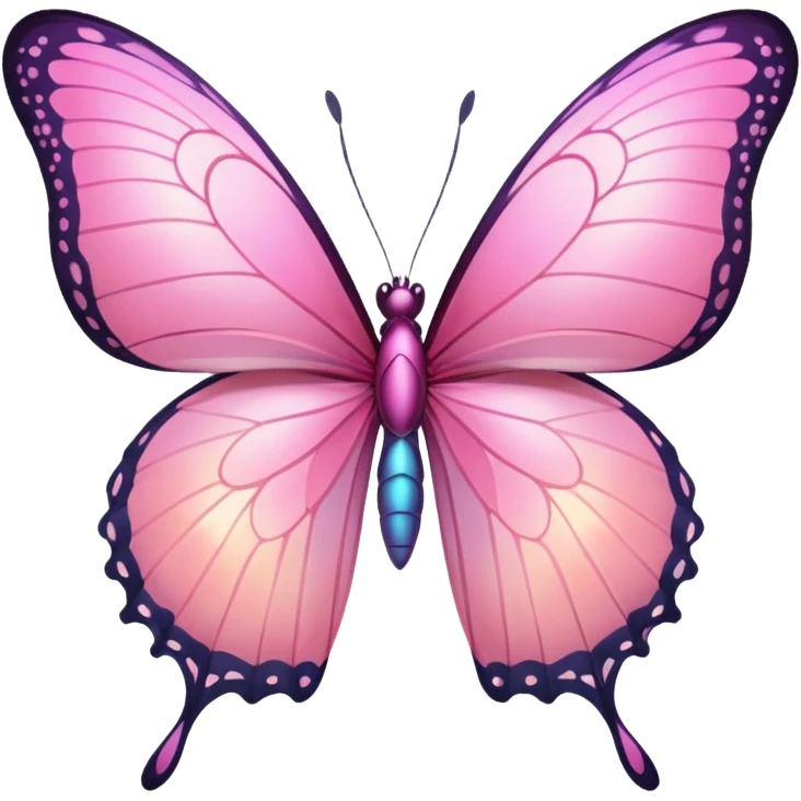 Pink butterfly emoji