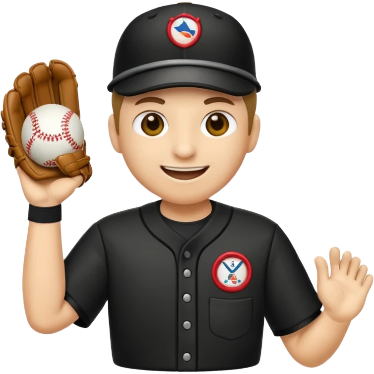 emoji de iOS de un umpire haciendo señal de strike en beisbol emoji