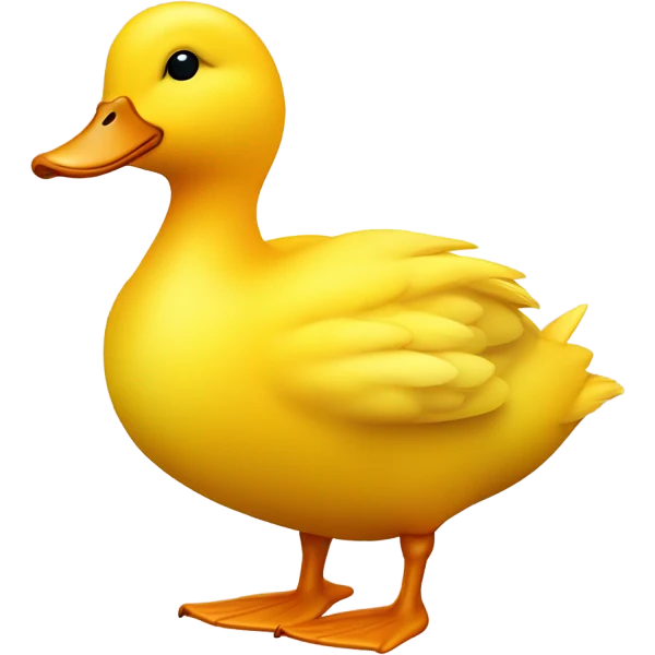 Yellow Duck on a safari emoji