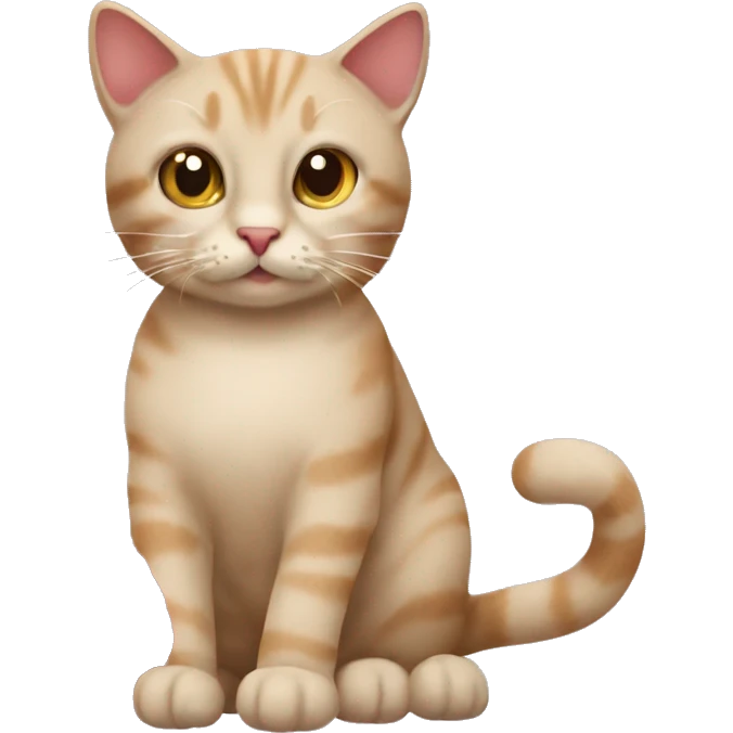 Beige cat playing with a Burgundy yarn ball emoji