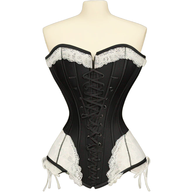 black vintage corset for dress emoji