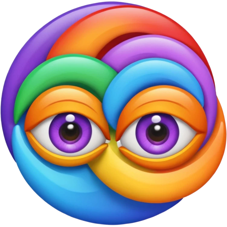  eyes spin multicolore 👁️+🌀+🟣🟢🟠🔵🔴🟡 emoji