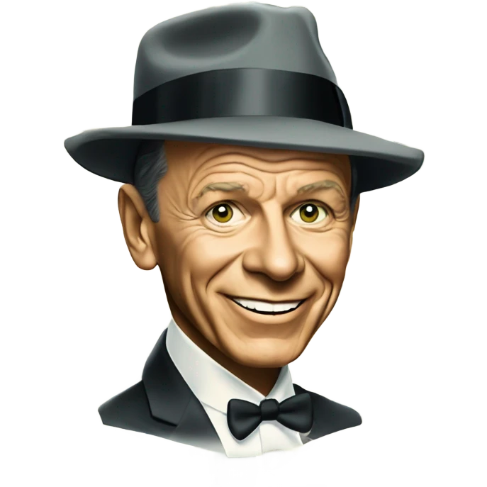 1960s sinatra with dollar signs for eyeballs emoji