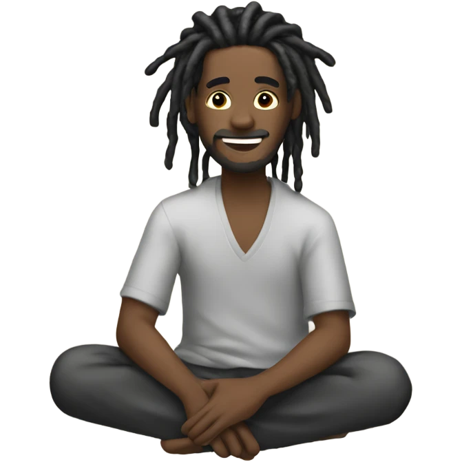Guy with dreads making soap emoji