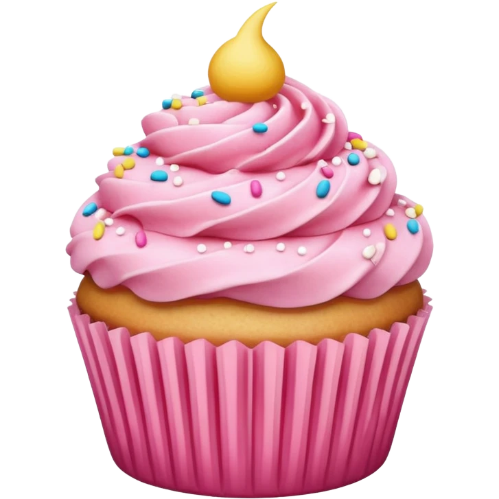 Cupcake with pink icing emoji