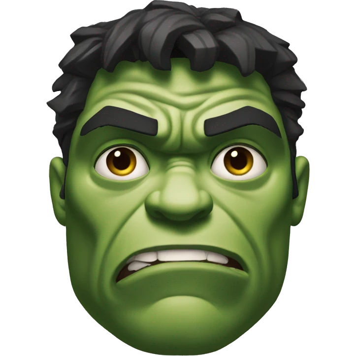 Perplexed hulk emoji
