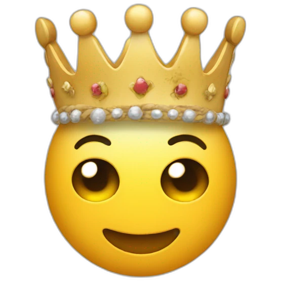 Chat avec une couronne emoji