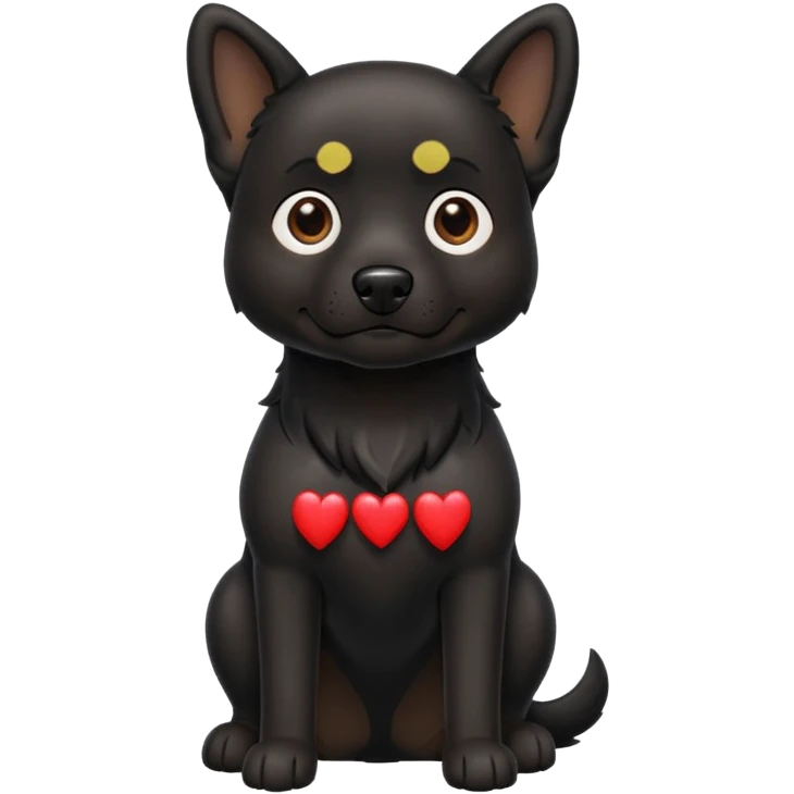 Black dog emoji