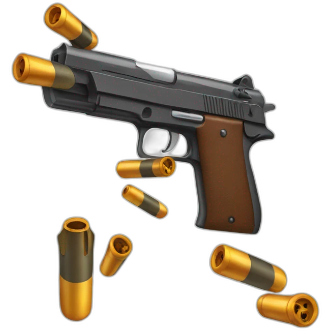 gun and bombs emoji