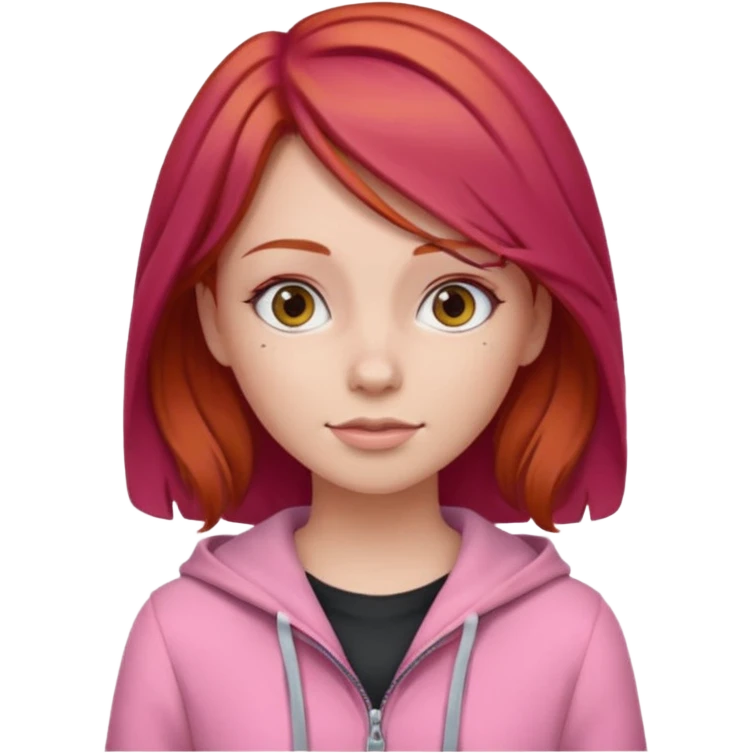 Girl with red hair and pink clothes  emoji