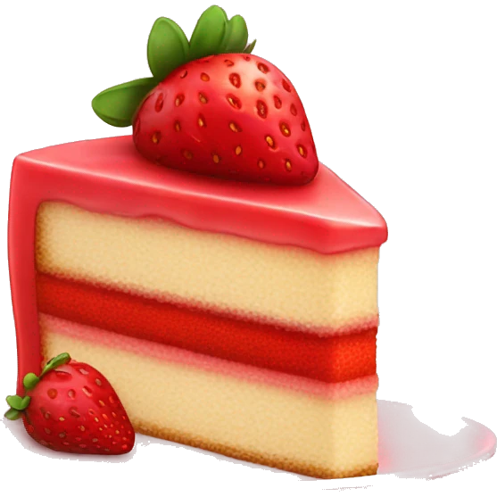 Strawberry cake slice emoji