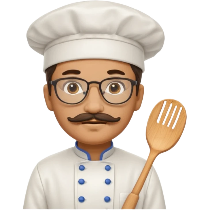chef with mustache glasses emoji