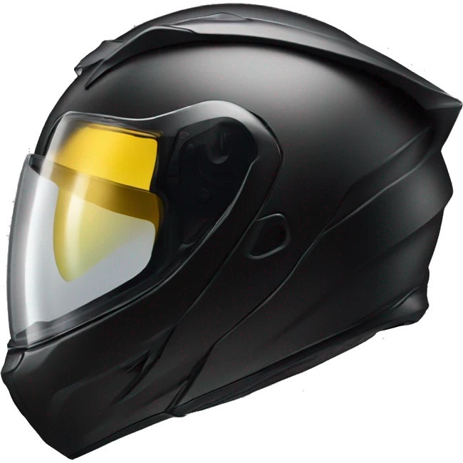 Black motorcycle helmet profile scorpion emoji