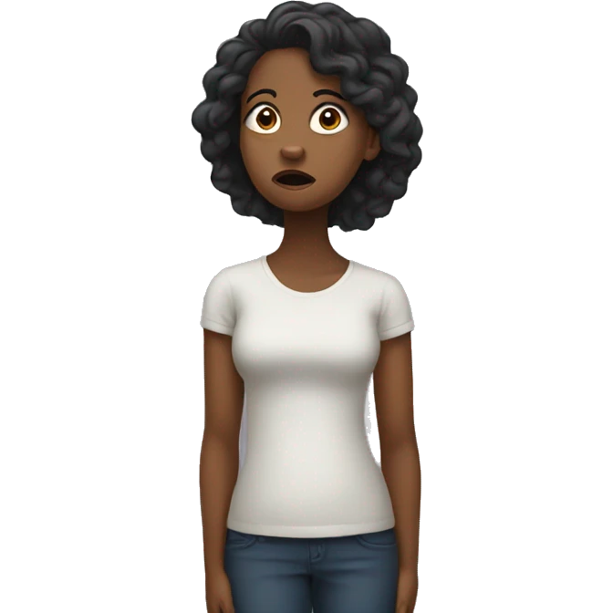 confused black woman emoji