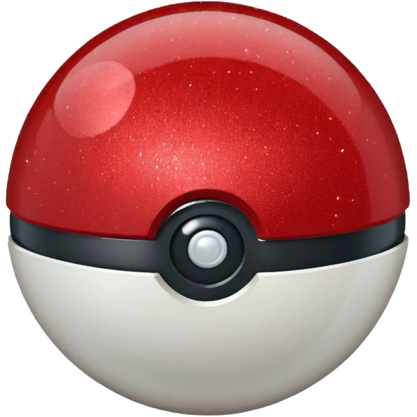 red glitter pokeball  emoji