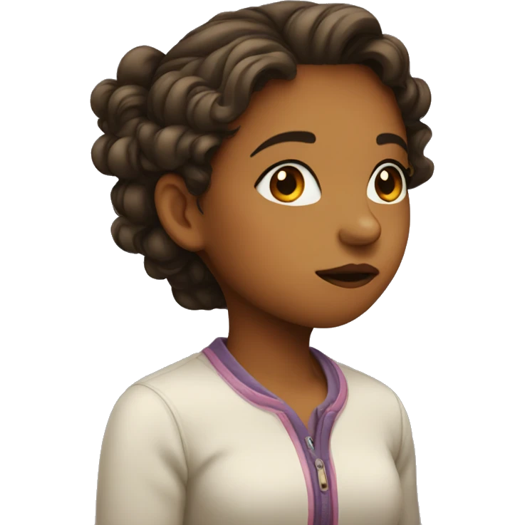 A girl kissing emoji