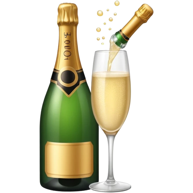 Bottle with Popping Cork emoji