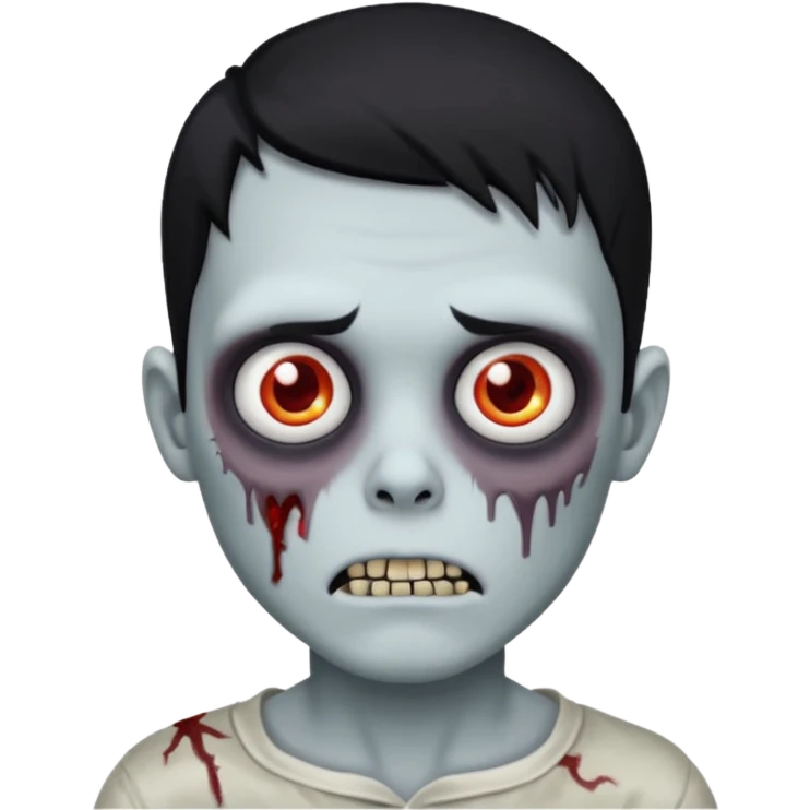 zombie boy black hair emoji