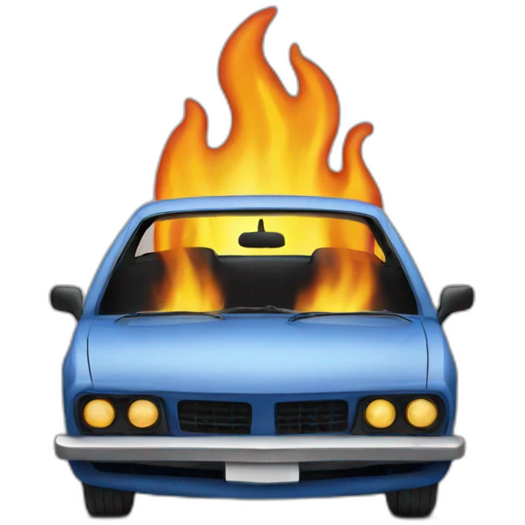 burning car emoji