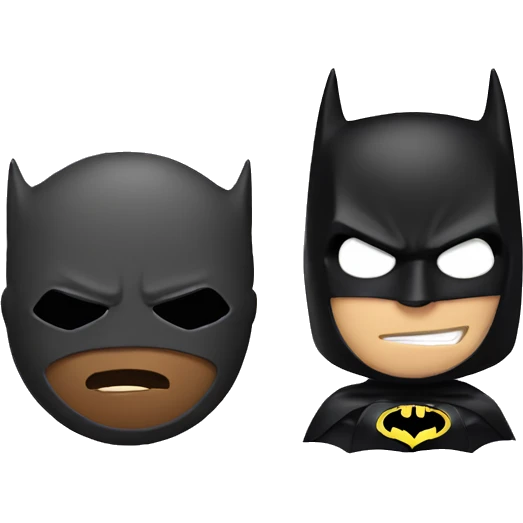 Spider and Batman together  emoji