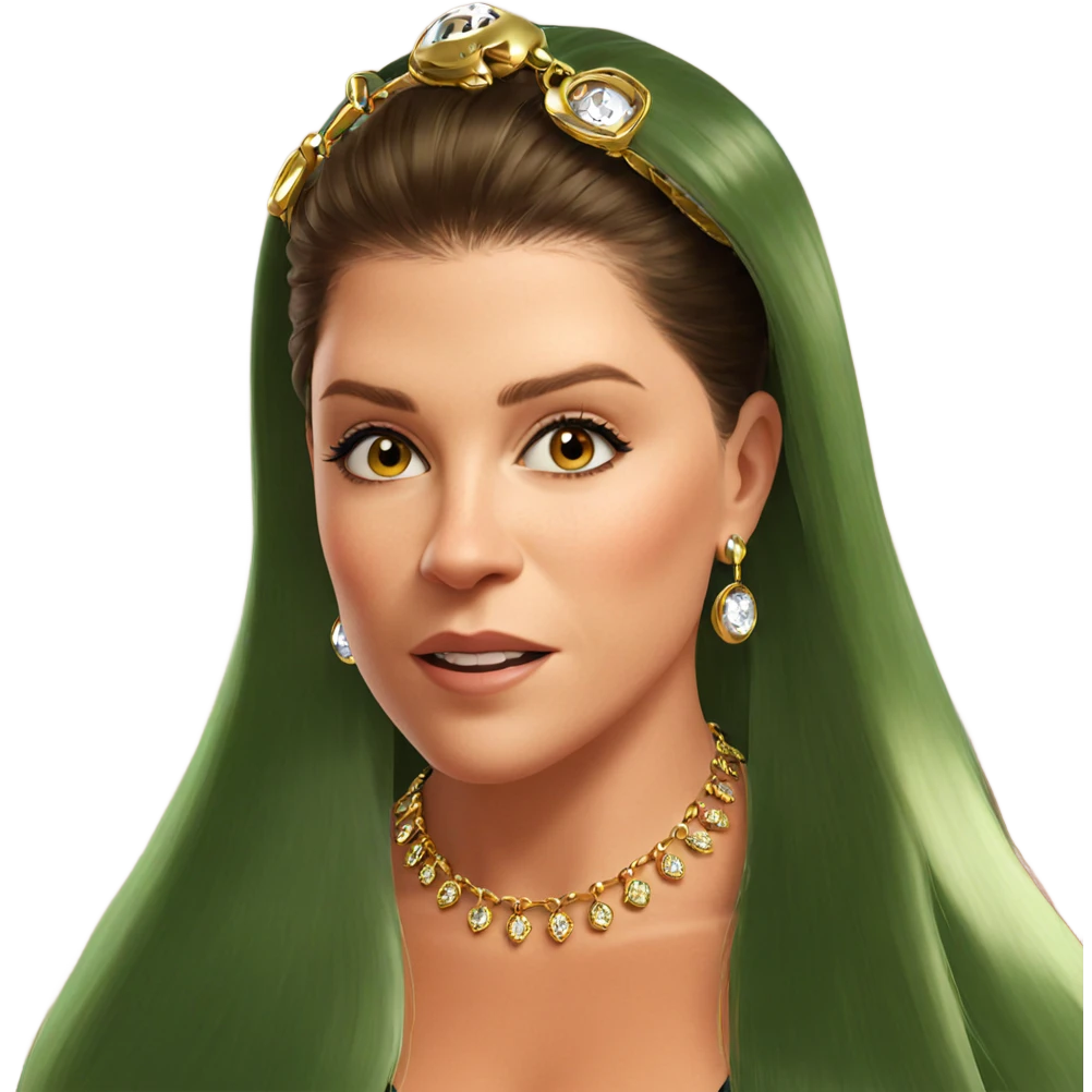 portrait of a girl with jewelry emoji