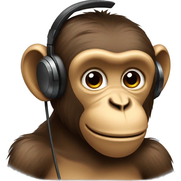MONKEY WITH EARPHONES emoji