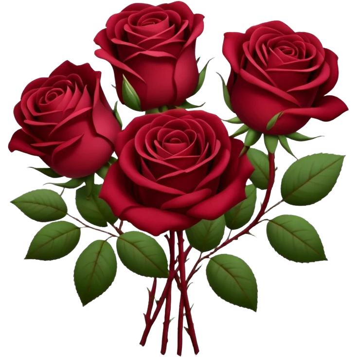 burgundy red rose bouquet emoji